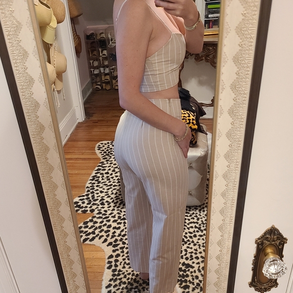 Leith Linen High Waist Culottes & Crop Top Set - Picture 3 of 16